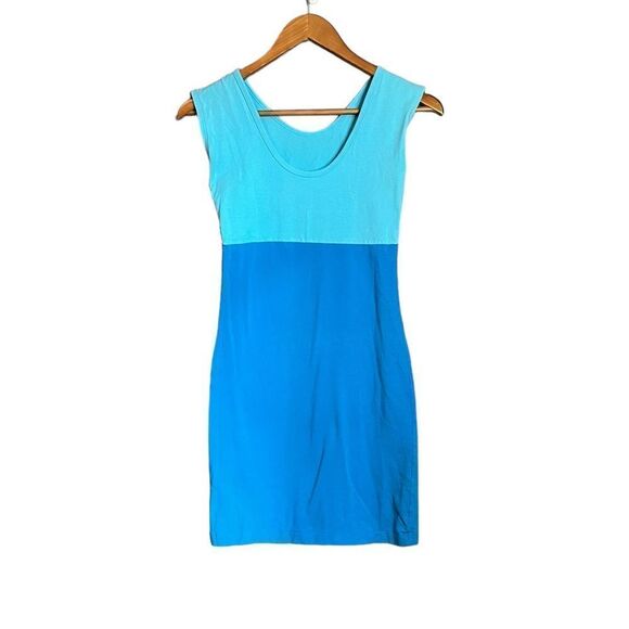 American Apparel‎ blue colour block dress. Size small - Picture 8 of 8